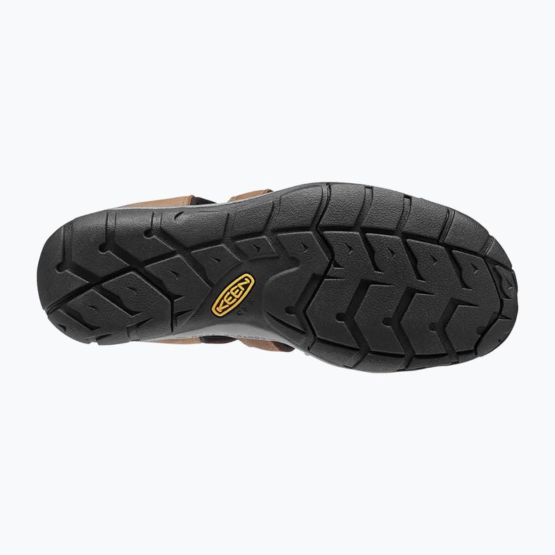 KEEN Clearwater Cnx Leather dark earth/black men's sandals 9