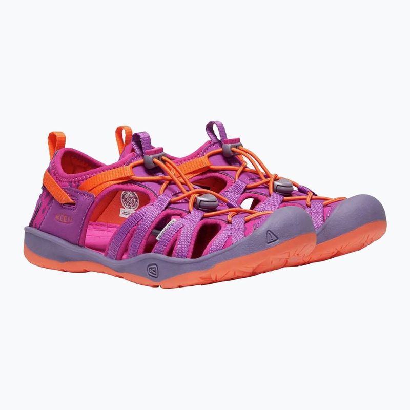 KEEN Moxie purple wine/nasturtium children's trekking sandals 9