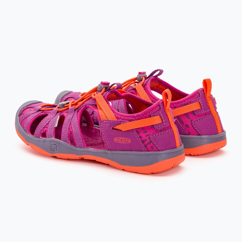 KEEN Moxie purple wine/nasturtium children's trekking sandals 3