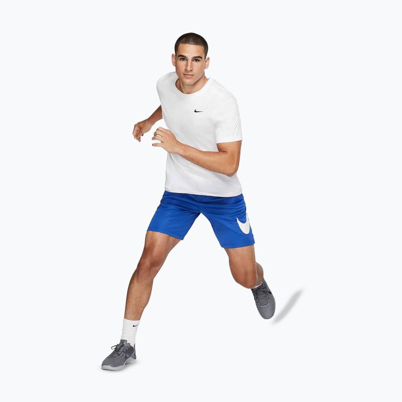 Men's T-shirt Nike Dri-Fit smokey white/black 2