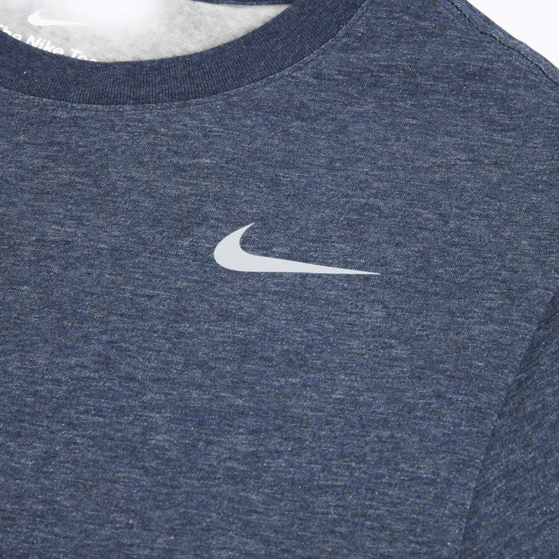 Men's T-shirt Nike Dri-Fit smokey obsidian heather/matte silver 3