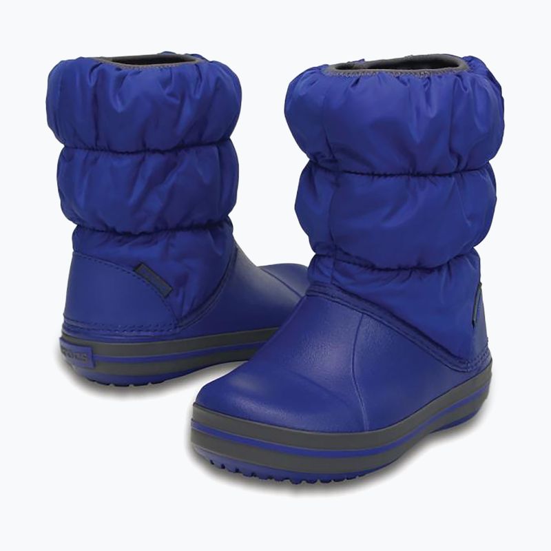 Crocs Winter Puff Kids snow boots cerulean blue/light grey 2