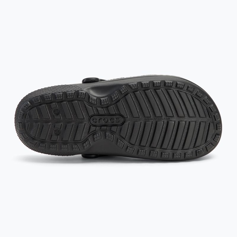 Crocs Classic Lined Clog slides black/black 5