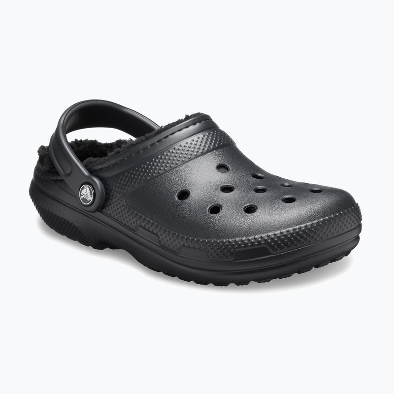 Crocs Classic Lined Clog slides black/black 9