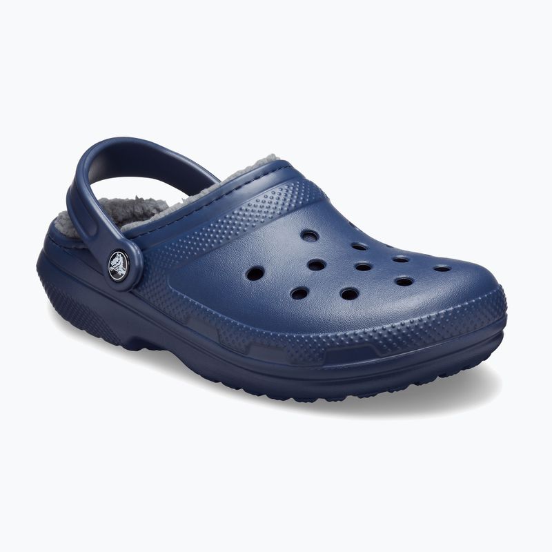 Crocs Classic Lined Clog slides navy/charcoal 9