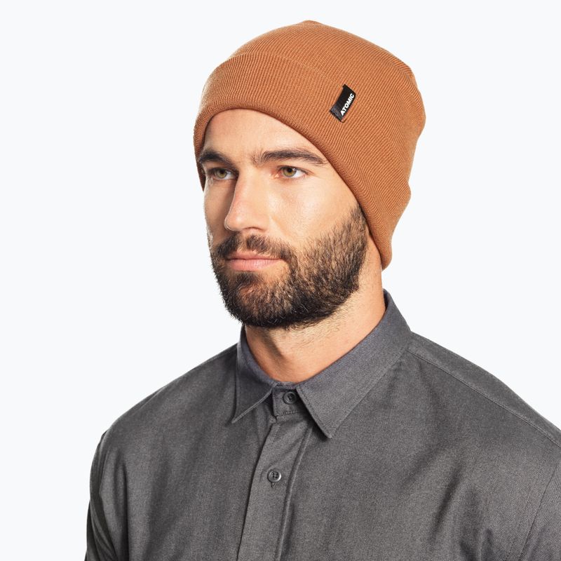 Atomic Alps Rolled Cuff Beanie brown 2