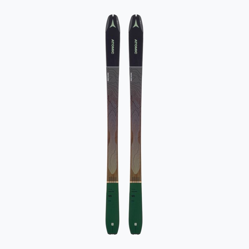 Men's Atomic Backland 95 + Skins black/green skis AAST01604