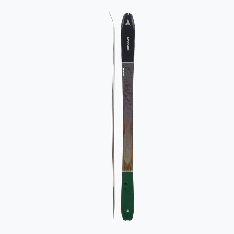 Men's Atomic Backland 95 + Skins black/green skis AAST01604 2