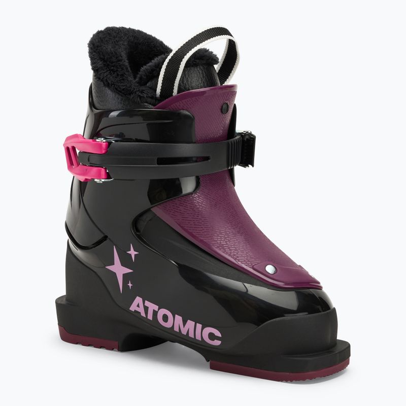 Children's ski boots Atomic Hawx Kids 1 black/violet/pink