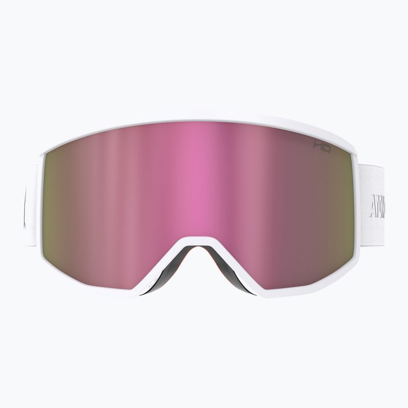 Atomic Four HD white/pink copper hd ski goggles