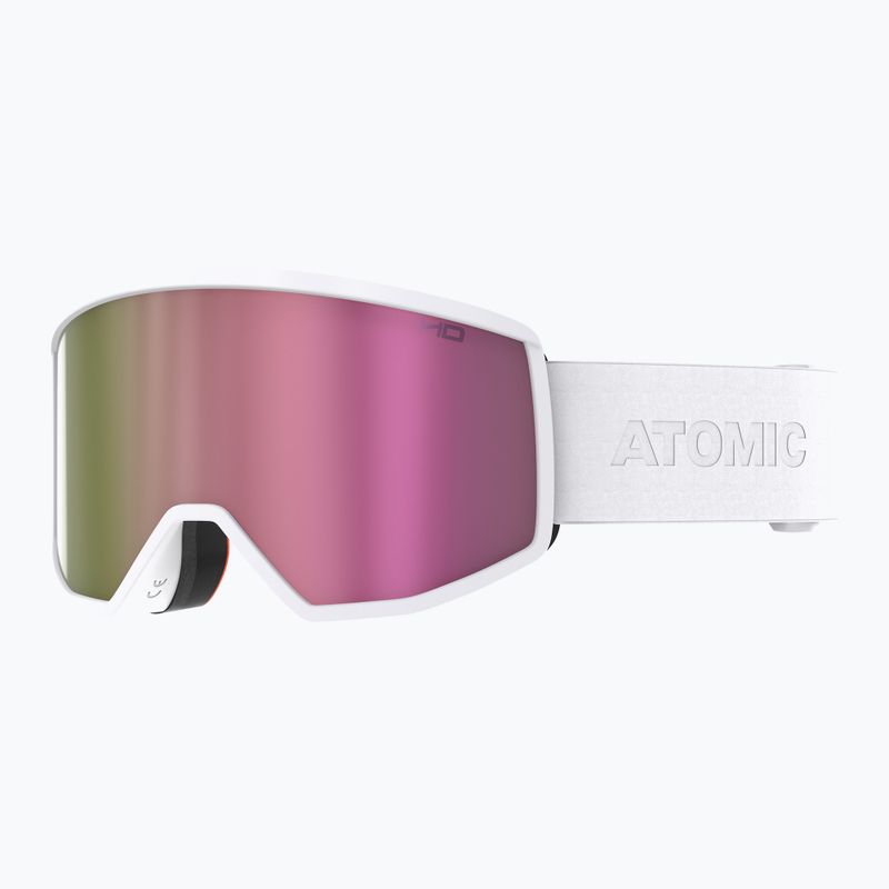 Atomic Four HD white/pink copper hd ski goggles 2