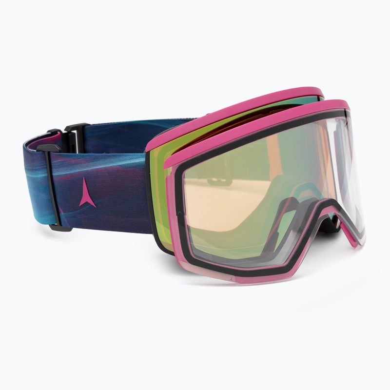 Atomic Four Pro HD Photo green/purple/cosmos/green gold ski goggles