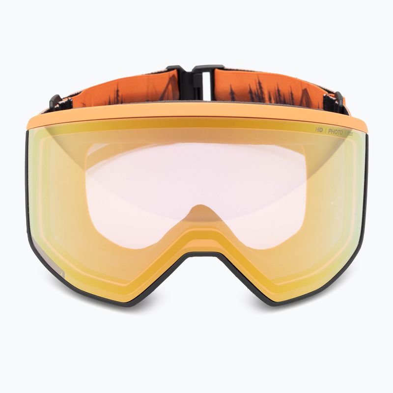 Atomic Four Pro HD Photo black/orange/tree/amber gold ski goggles 3