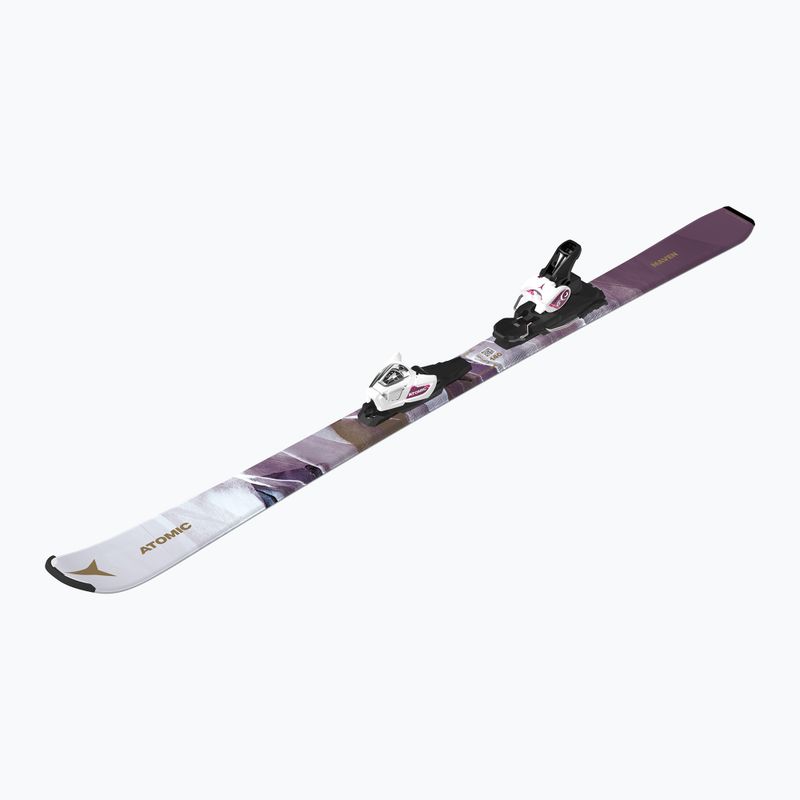 Children's downhill skis Atomic Maven Girl JTM + bindings L6 GW white/laven 3