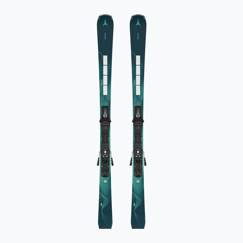 Women's Atomic Cloud Q14 Revoshock S downhill ski + MI12 GW bindings petrol