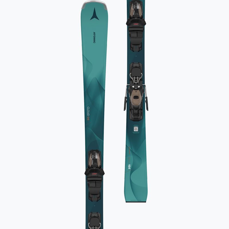 Women's downhill skis Atomic Cloud Q8 + bindings M10 GW petrol 10