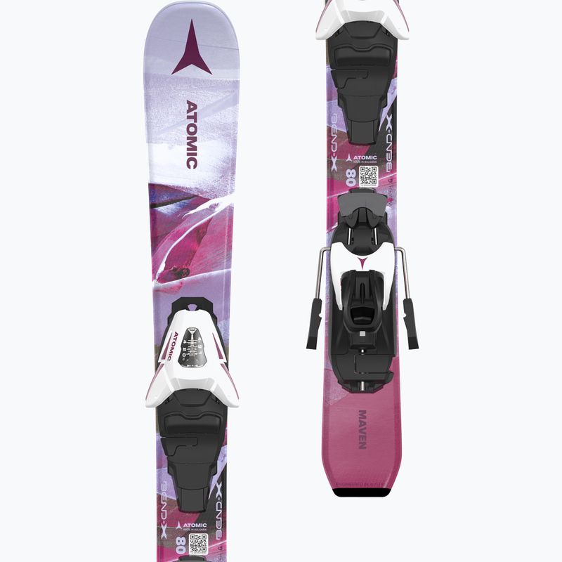 Children's downhill skis Atomic Maven Girl JTXS + bindings C5 GW pink 10