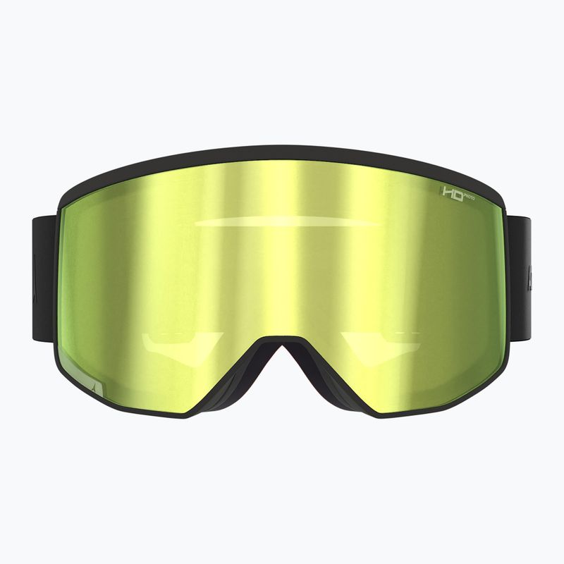 Atomic Four Pro HD Photo ski goggles all black/green gold hd photo 2