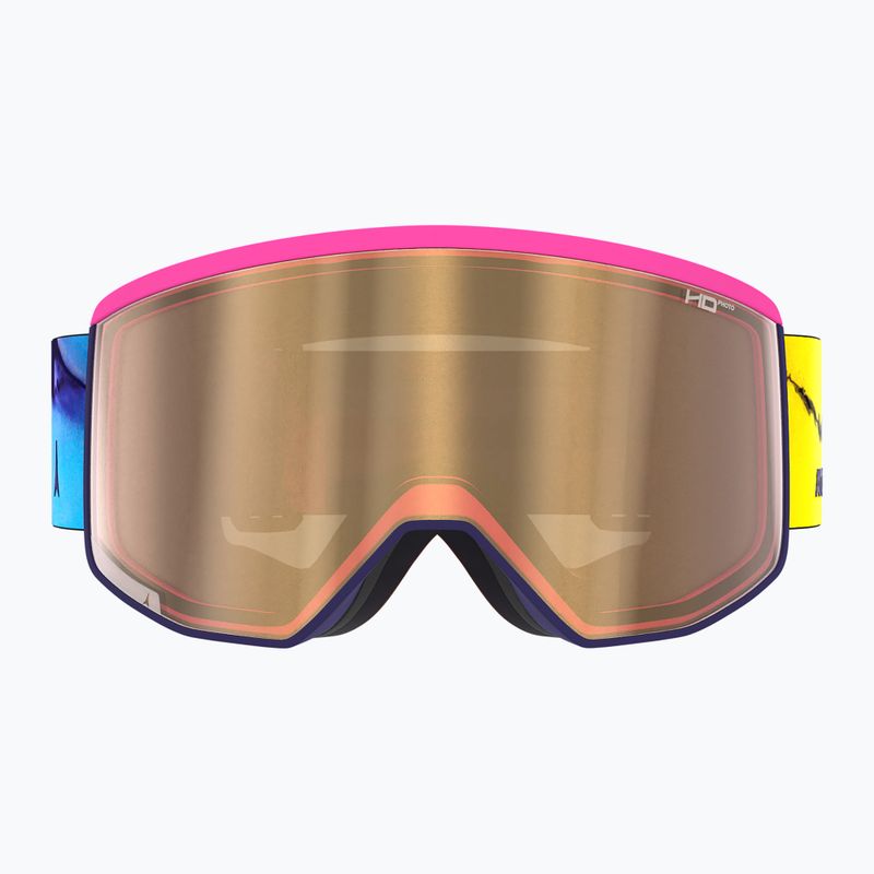 Atomic Four Pro Signature NMC ski goggles pink powder/amber gold hd photo/clear 2