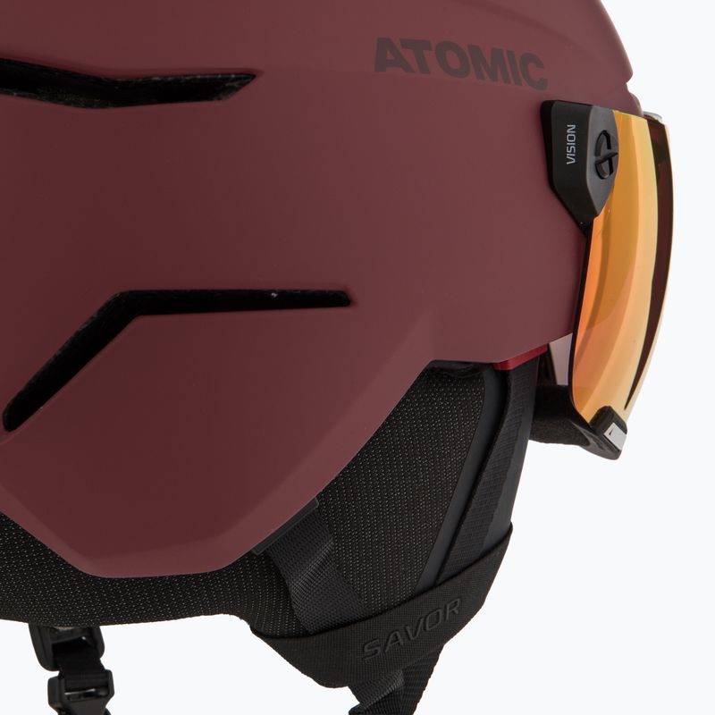 Atomic Savor Visor Stereo ski helmet maroon/red stereo 8