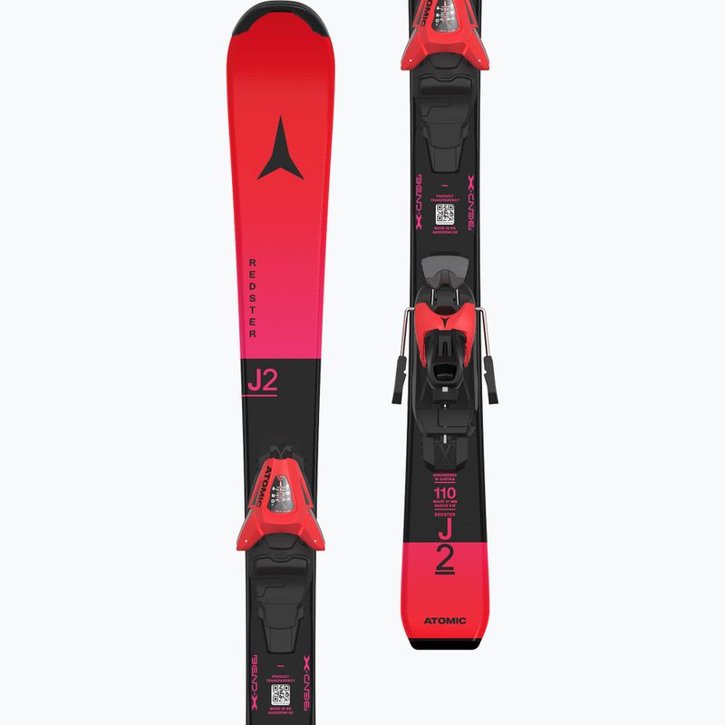 Children's alpine skis Atomic Redster J2 JTS + bindings C5 GW red tension/black 7