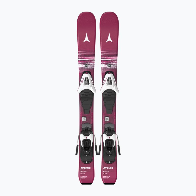 Kids’ downhill skis with bindings Atomic Maven Jr 70-90 + C5 GW berry