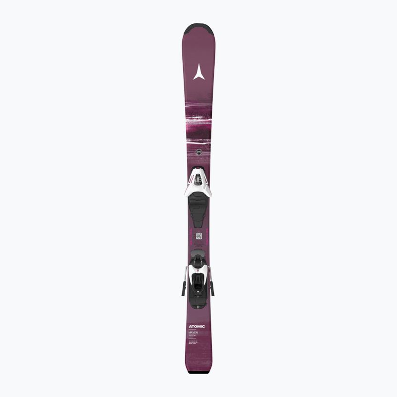 Kids’ downhill skis with bindings Atomic Maven Jr 100-120 + C5 GW red plum 2