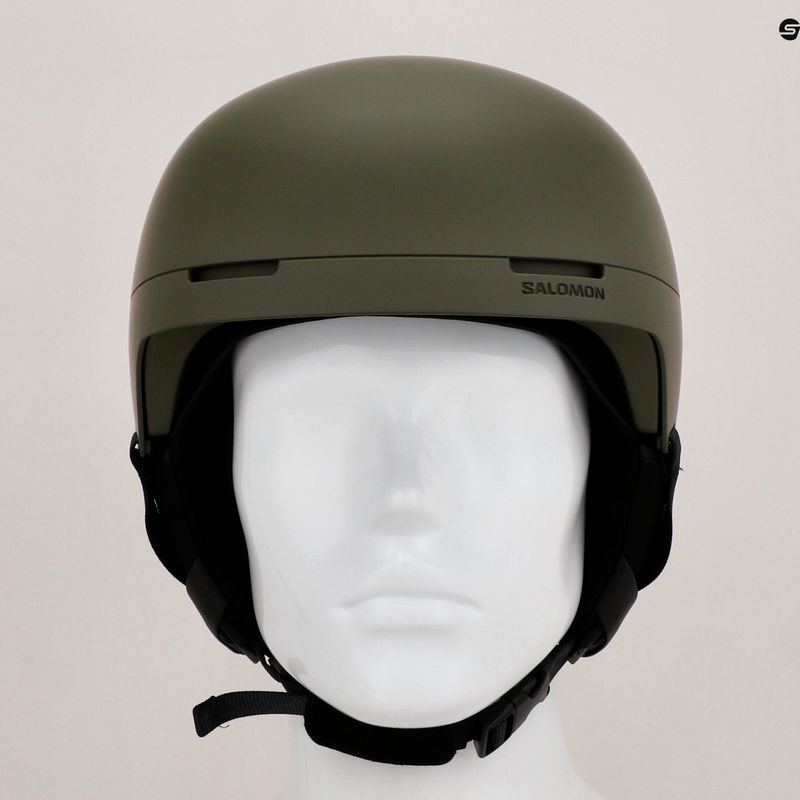 Salomon Brigade olive night ski helmet 12