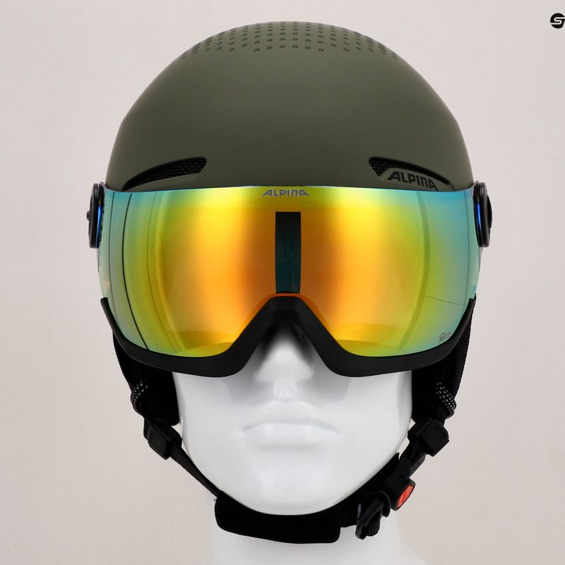 Alpina Arber Visor Q Lite olive matt ski helmet 7