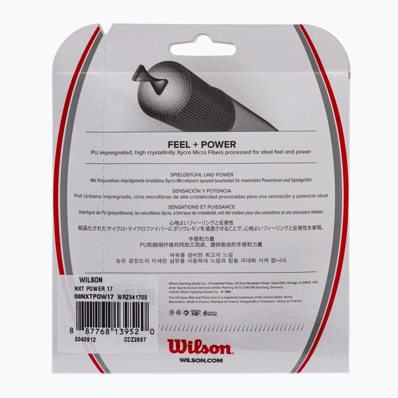 Wilson NXT Power 17 tennis string 12.2m white WRZ941700+ 2
