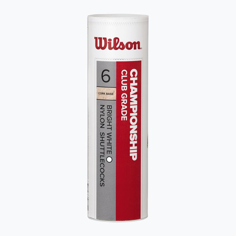 Wilson Championship badminton shuttlecocks 6pc white 2