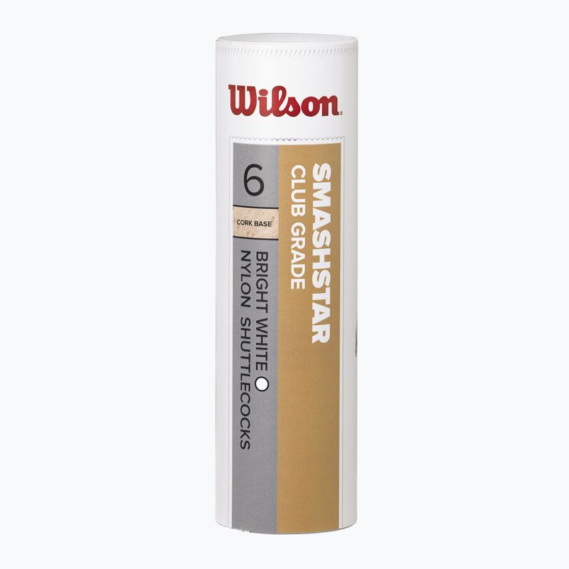 Wilson Smashstar badminton shuttlecocks 6 pcs white. 2