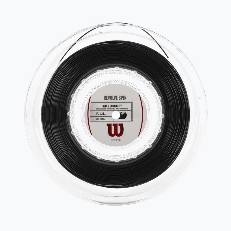 Wilson Revolve Spin 17 200 m tennis string black WRZ908100