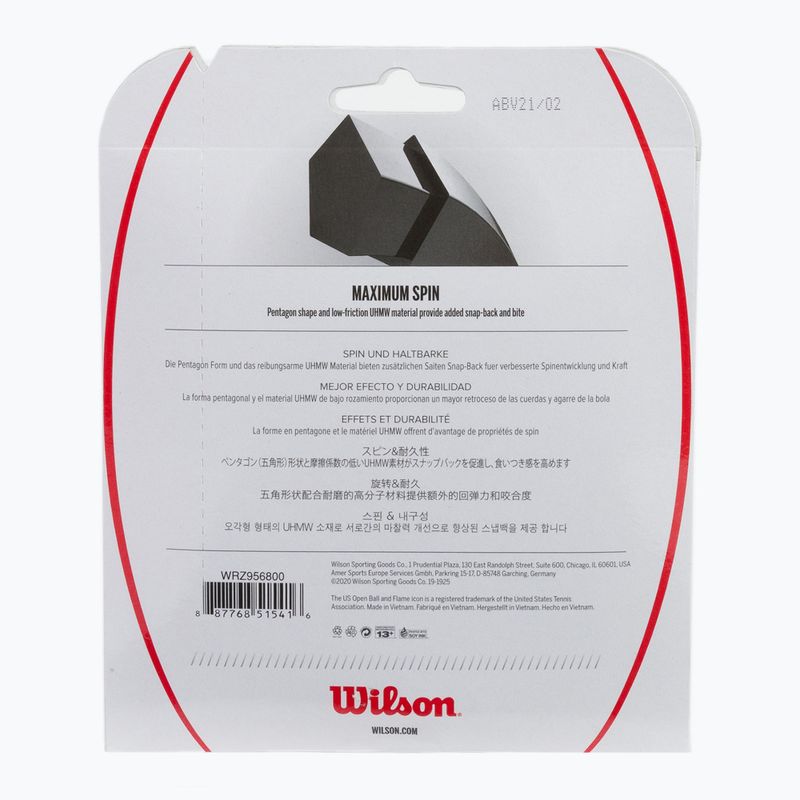 Wilson Revolve Spin 16 Set tennis string 12.2m grey WRZ956800+ 2