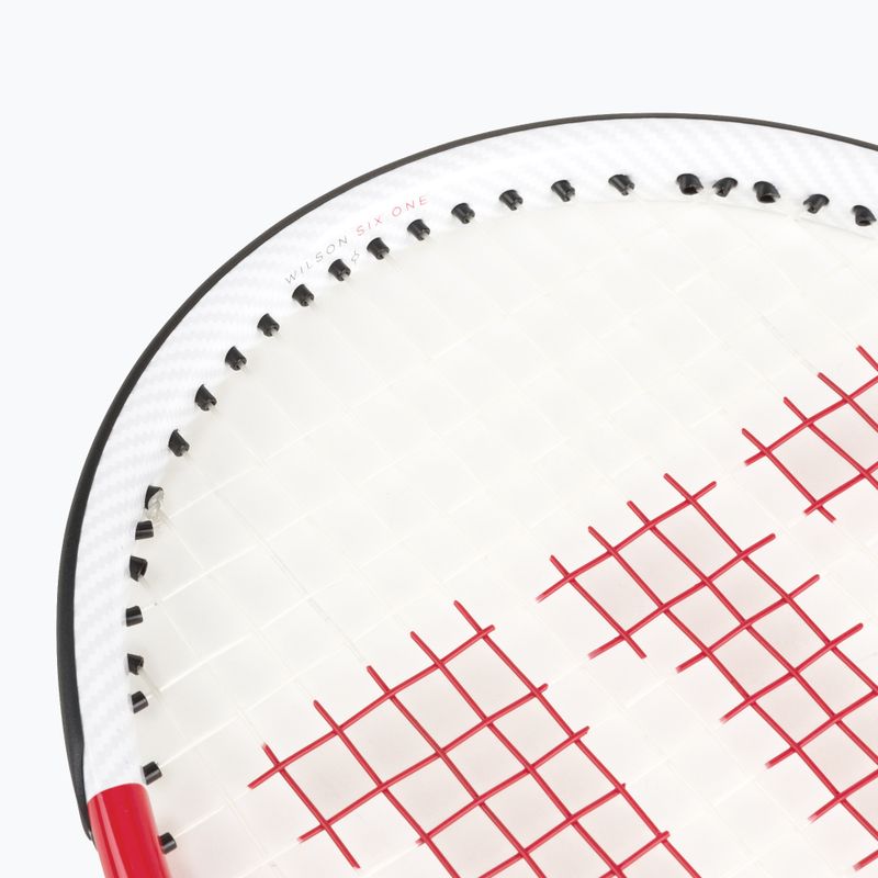 Wilson Six.One Team 95 Cvr tennis racket red and white WRT73640U 6