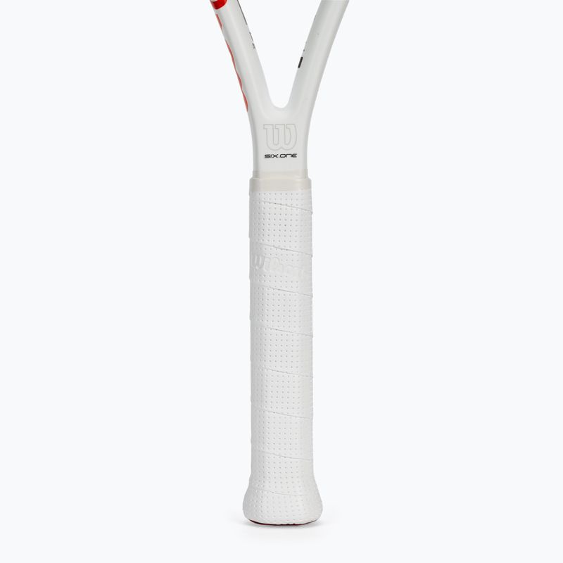 Wilson Six.One Lite 102 CVR tennis racket red and white WRT73660U 4