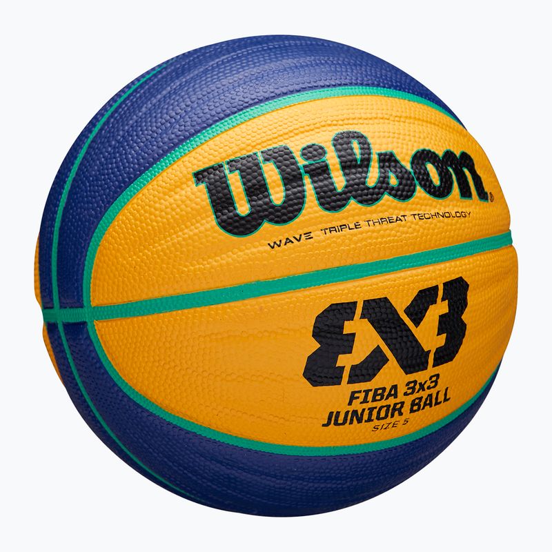Wilson Fiba 3x3 Junior blue/yellow children's basketball size 5 2