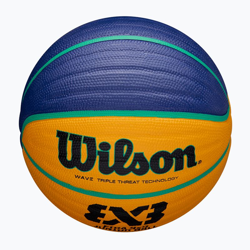 Wilson Fiba 3x3 Junior blue/yellow children's basketball size 5 4