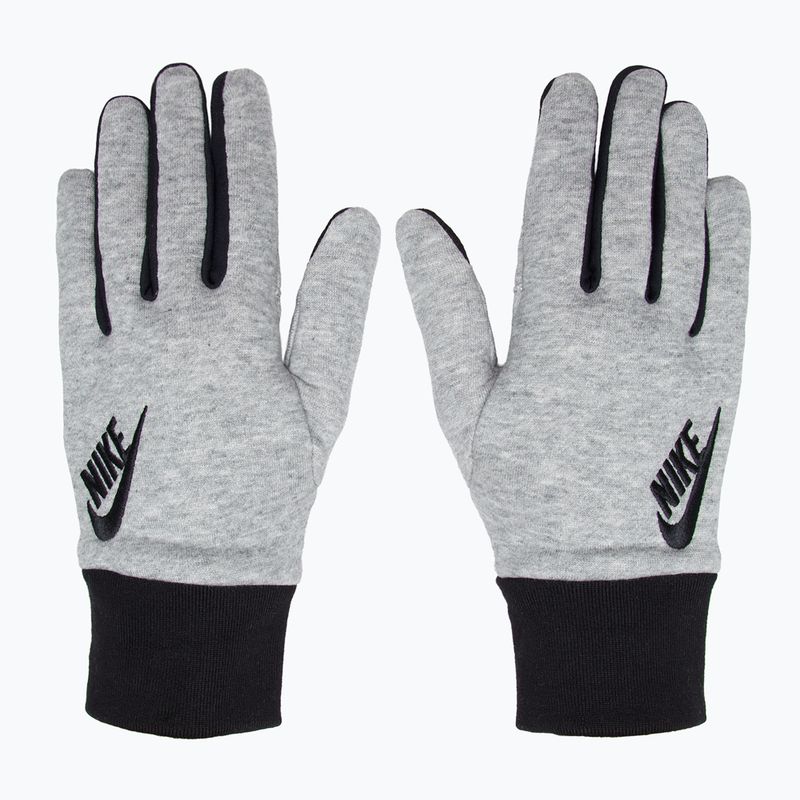 Men's Nike Club Fleece 2.0 grey heather/black/black running gloves 2