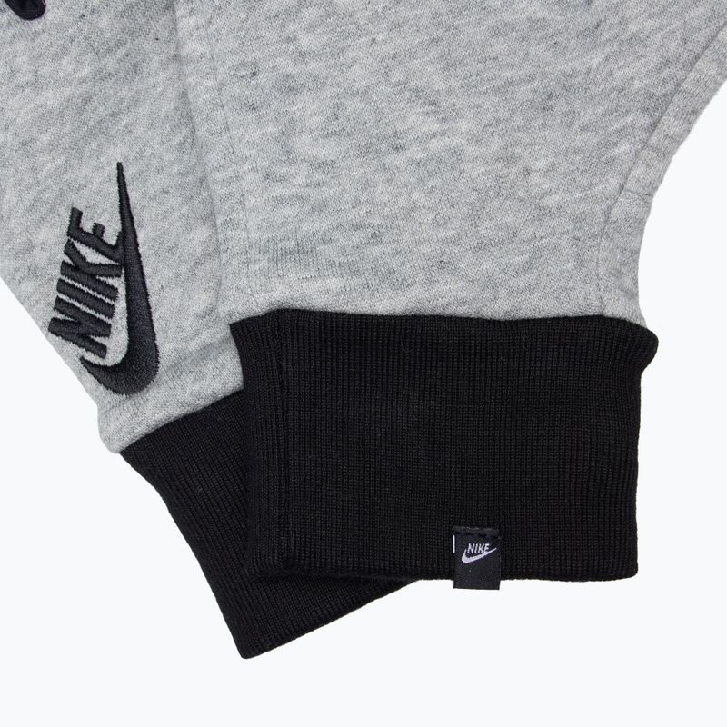Men's Nike Club Fleece 2.0 grey heather/black/black running gloves 5