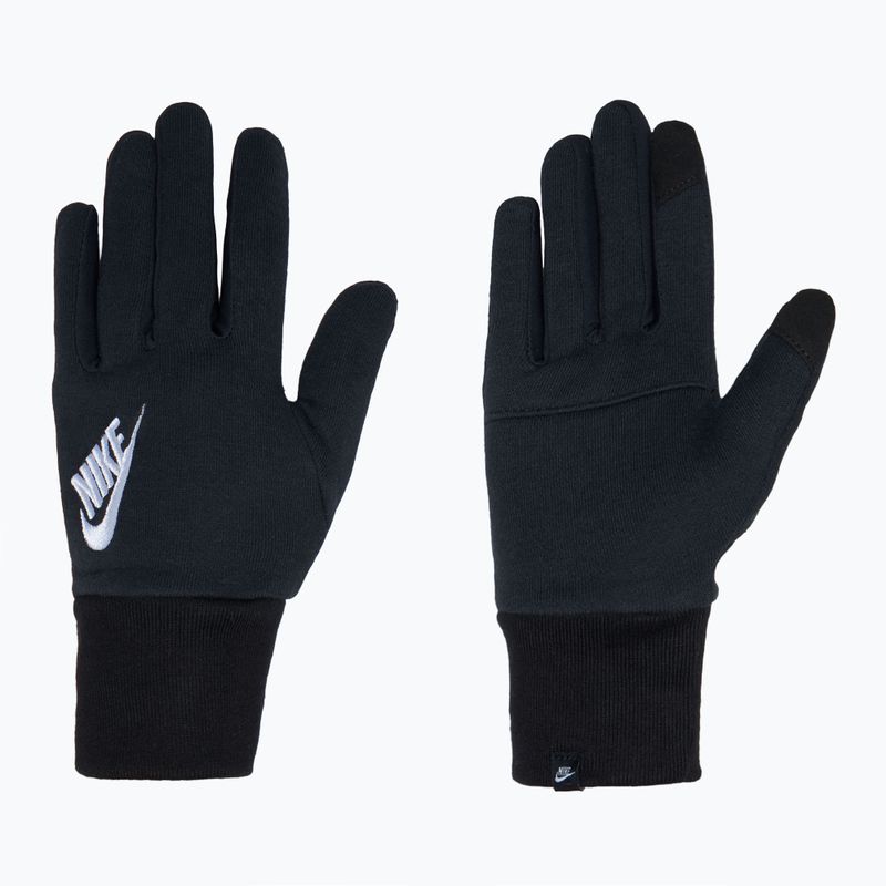 Women's Nike Club Fleece running gloves black/white 2