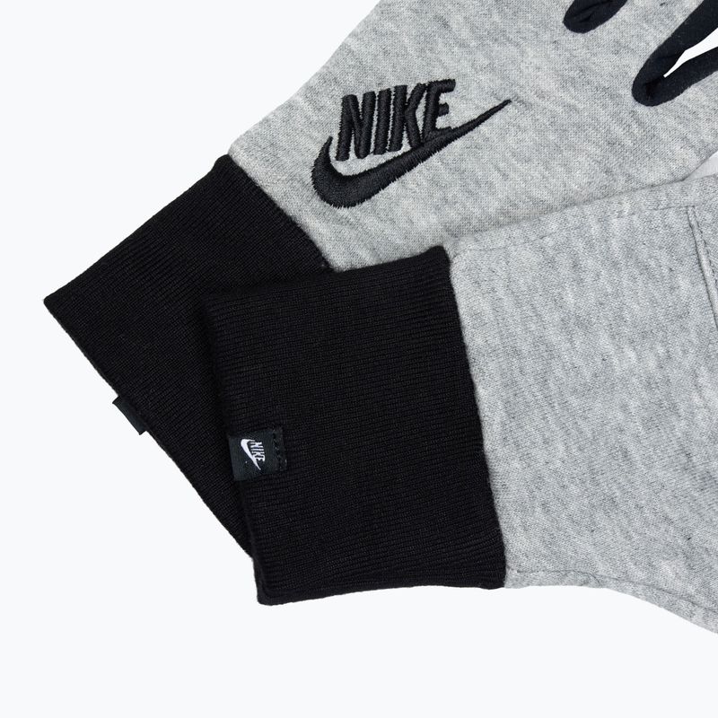 Women's Nike Club Fleece grey heather/black/black running gloves 5