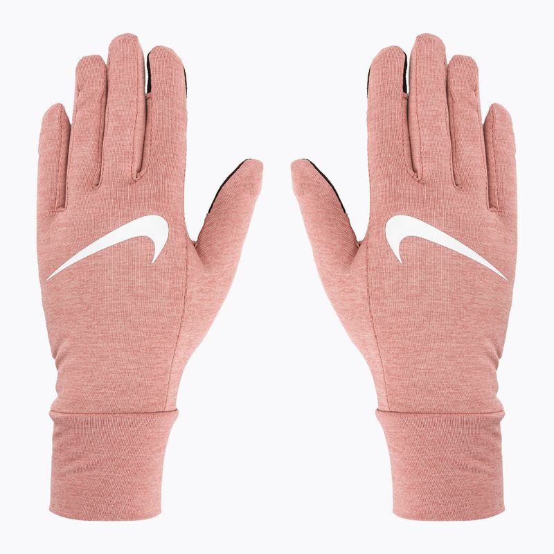 Women's running gloves Nike Fleece RG red stardust/red stardust/silver 3
