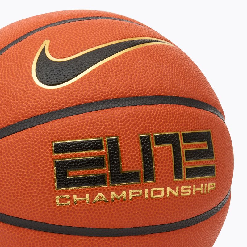 Nike Elite Championship 8P 2.0 Deflated amber court/black/metallic gold/black basketball size 6 3