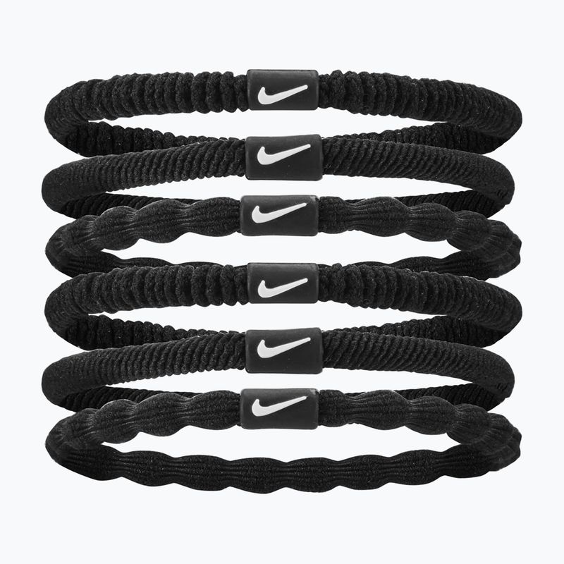 Nike Flex Hair Tie elastics 6 pcs black/black/white