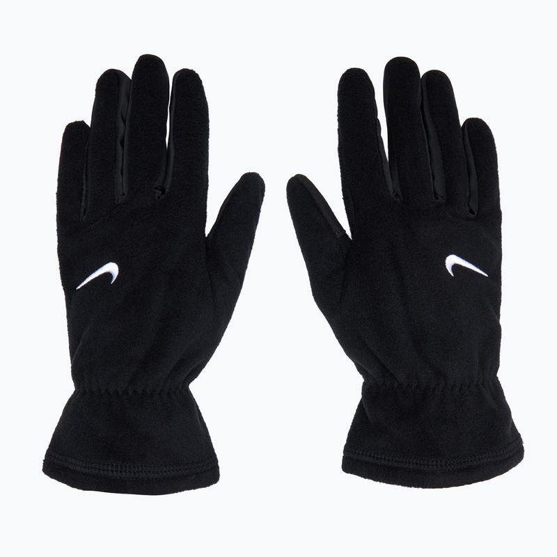 Women's Nike One Therma-Fit Fleece running gloves black/white 2