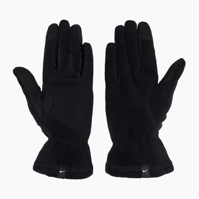 Women's Nike One Therma-Fit Fleece running gloves black/white 3