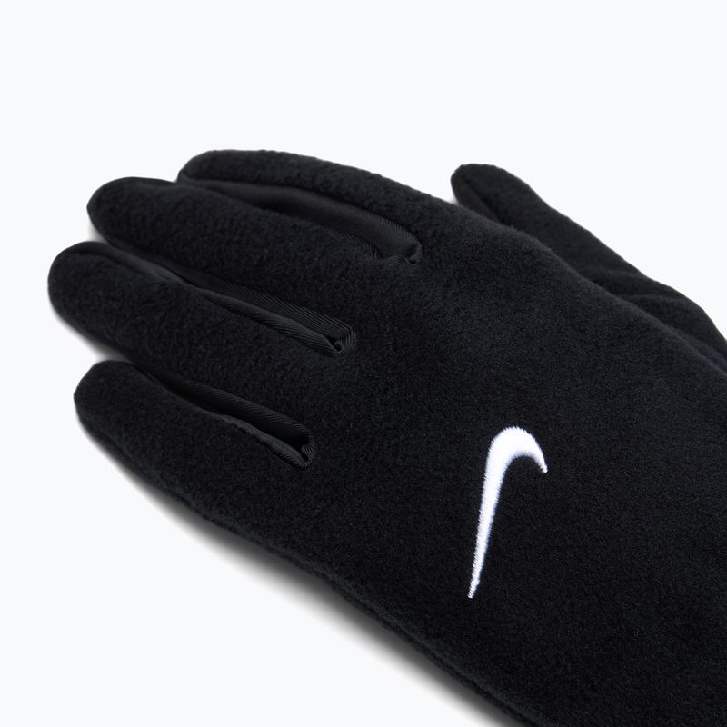 Women's Nike One Therma-Fit Fleece running gloves black/white 4