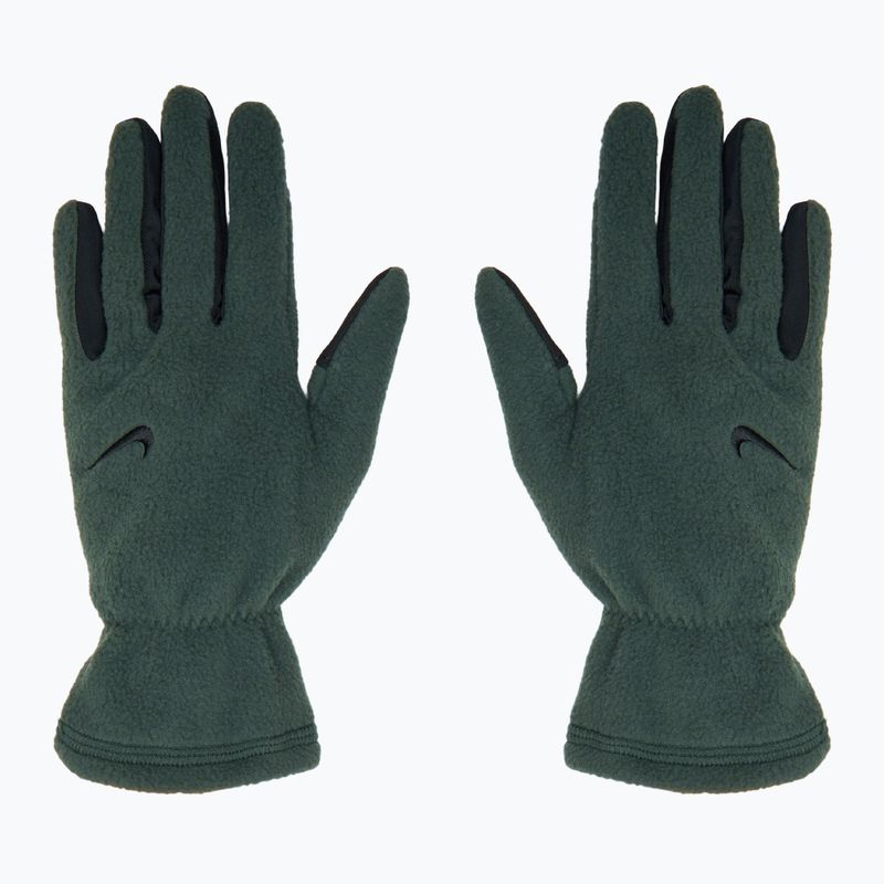Women's Nike One Therma-Fit Fleece running gloves vintage green/black 2