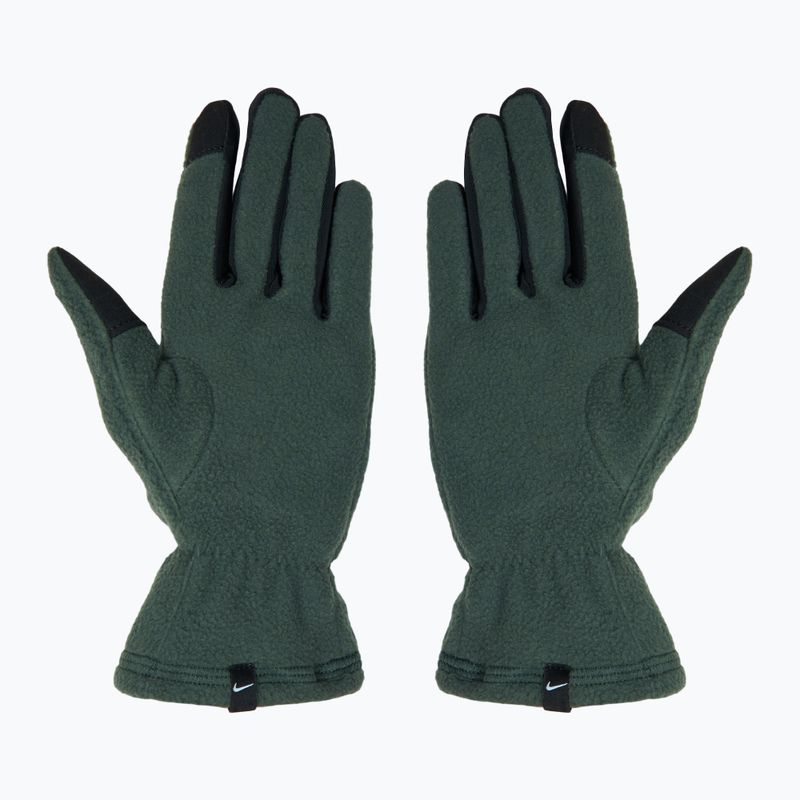 Women's Nike One Therma-Fit Fleece running gloves vintage green/black 3